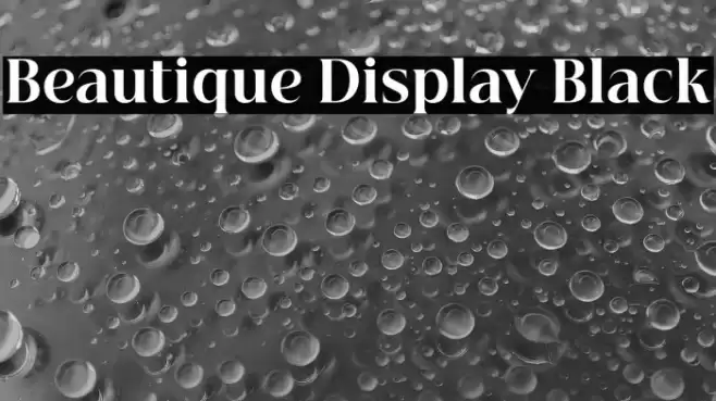 Beautique Display Black Font examples