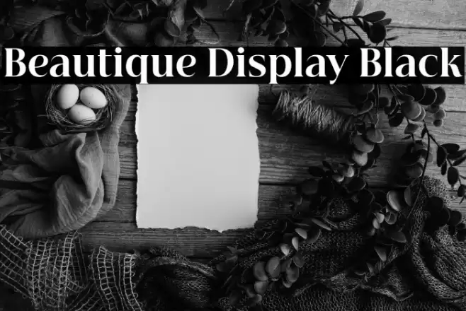 Beautique Display Black Font examples