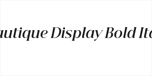 Beautique Display Bold Italic Logo