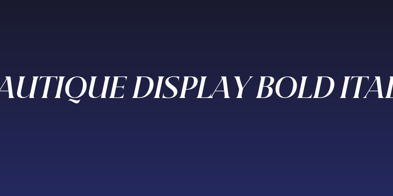 Beautique Display Bold Italic Social Header
