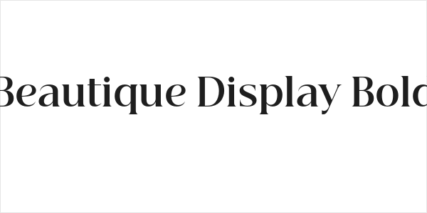 Beautique Display Bold Logo