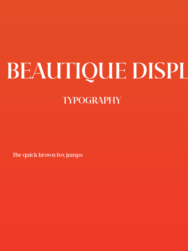 Beautique Display Bold Poster