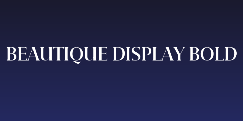 Beautique Display Bold Social Header