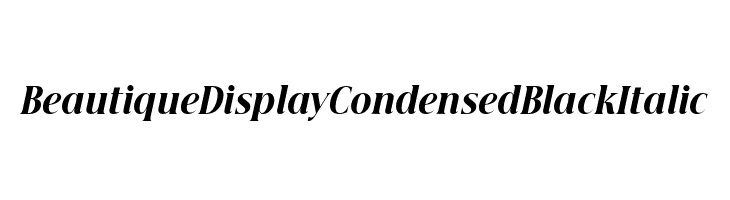 Beautique Display Condensed Black Italic  Frei Schriftart Herunterladen