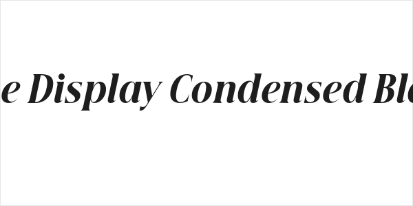 Beautique Display Condensed Black Italic Logo