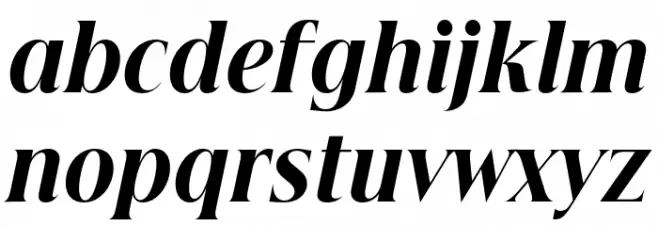 Beautique Display Condensed Black Italic Caratteri MINUSCOLO