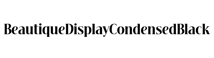 Beautique Display Condensed Black  font caratteri gratis