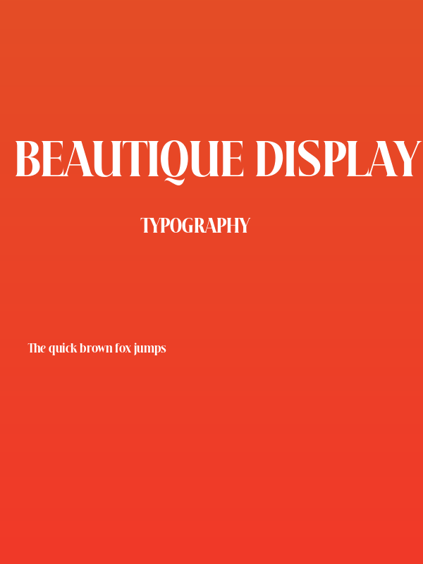 Beautique Display Condensed Black Poster