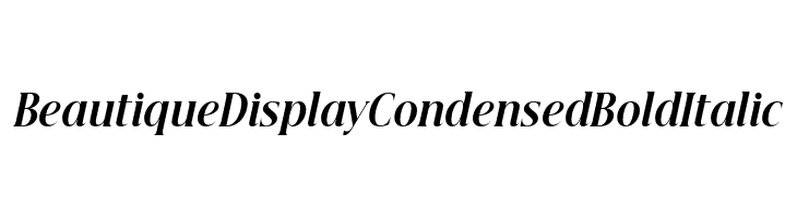 Beautique Display Condensed Bold Italic  font caratteri gratis