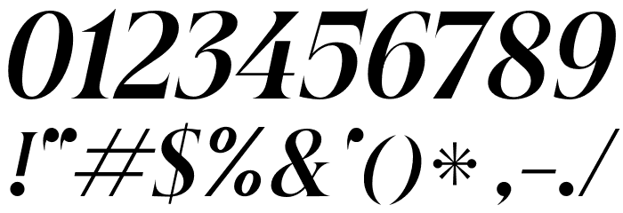 Beautique Display Condensed Bold Italic Font OTHER CHARS