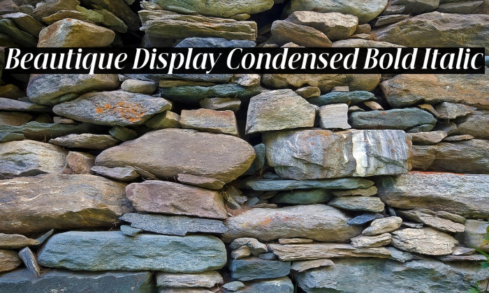 Beautique Display Condensed Bold Italic Example 3