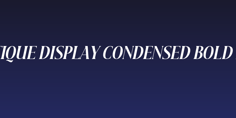 Beautique Display Condensed Bold Italic Social Header