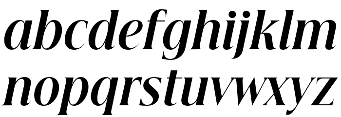 Beautique Display Condensed Bold Italic Font LOWERCASE