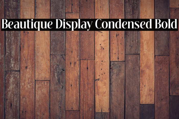 Beautique Display Condensed Bold Example 2
