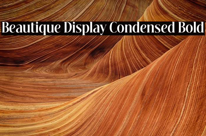 Beautique Display Condensed Bold Example 3