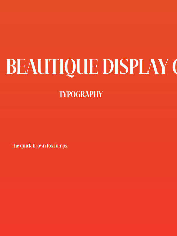 Beautique Display Condensed Bold Poster