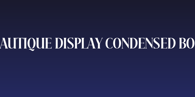 Beautique Display Condensed Bold Social Header
