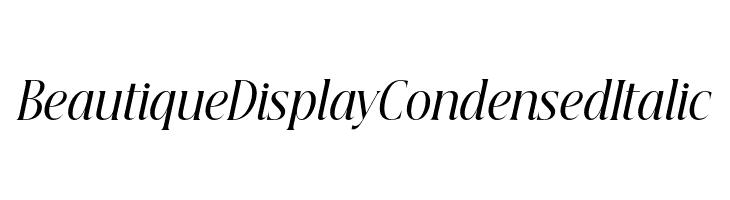Beautique Display Condensed Italic  font caratteri gratis