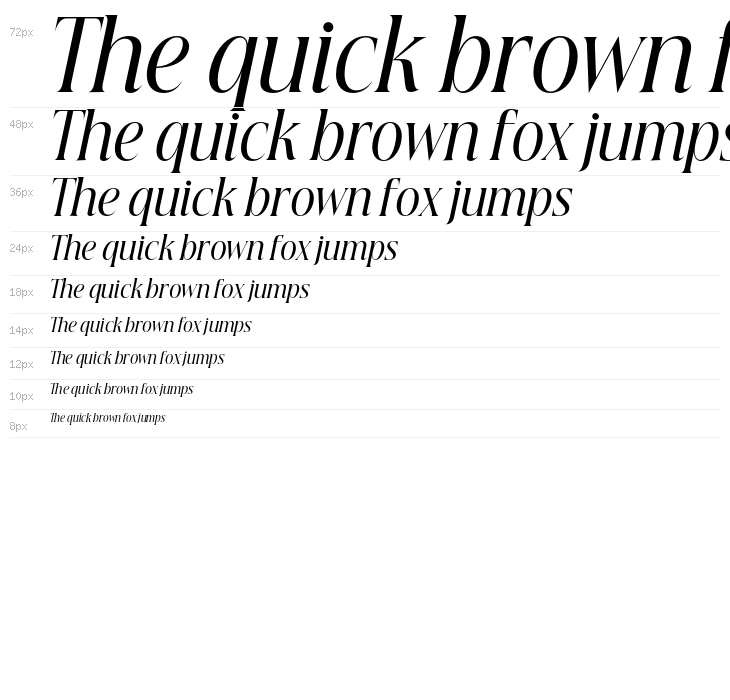 Beautique Display Condensed Italic Waterfall