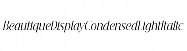 Beautique Display Condensed Light Italic  baixar fontes gratis