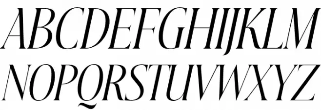 Beautique Display Condensed Light Italic 字体 大写