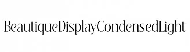 Beautique Display Condensed Light  नि: शुल्क फ़ॉन्ट्स डाउनलोड