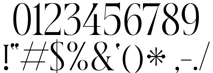 Beautique Display Condensed Light Font OTHER CHARS