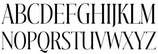Beautique Display Condensed Light Caratteri MAIUSCOLE