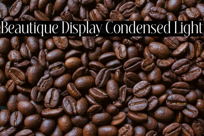 Beautique Display Condensed Light Example 1