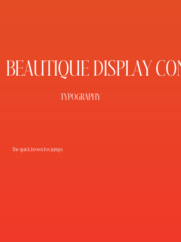 Beautique Display Condensed Light Poster