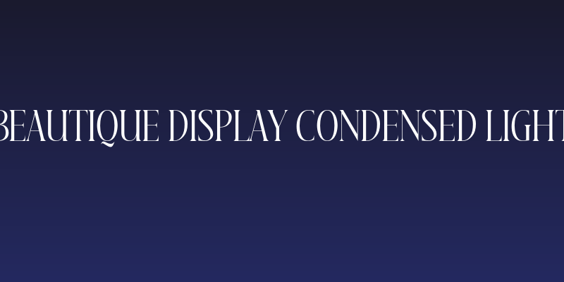Beautique Display Condensed Light Social Header