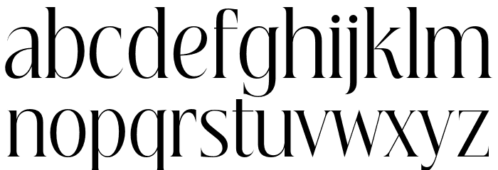 Beautique Display Condensed Light Font LOWERCASE