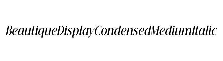 Beautique Display Condensed Medium Italic  font caratteri gratis