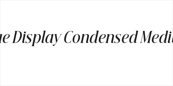 Beautique Display Condensed Medium Italic Logo