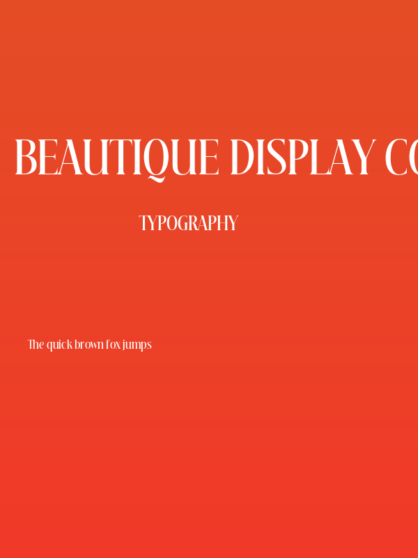 Beautique Display Condensed Medium Poster