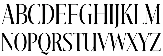 Beautique Display Condensed Caratteri MAIUSCOLE