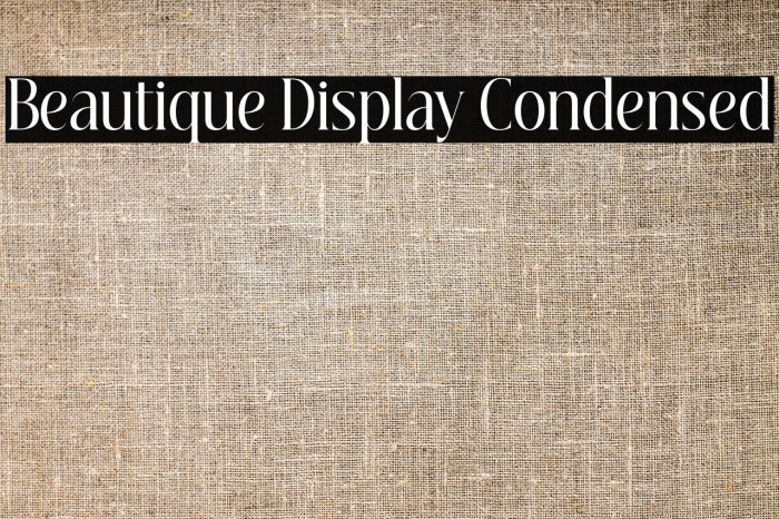 Beautique Display Condensed Example 2