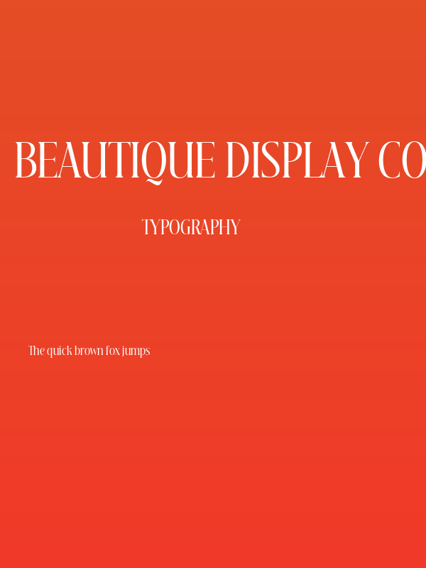 Beautique Display Condensed Poster
