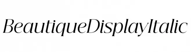 Beautique Display Italic  नि: शुल्क फ़ॉन्ट्स डाउनलोड