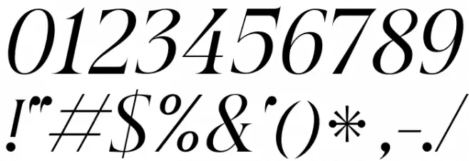 Beautique Display Italic Font OTHER CHARS