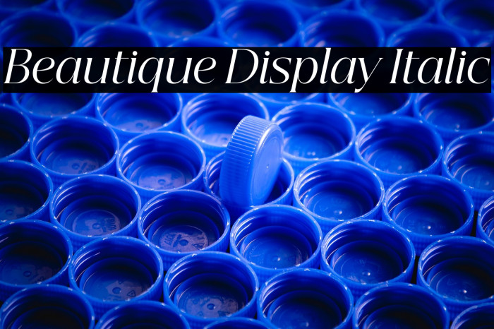 Beautique Display Italic Example 2