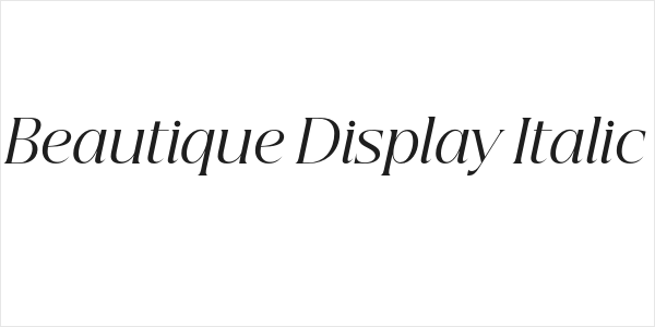 Beautique Display Italic Logo