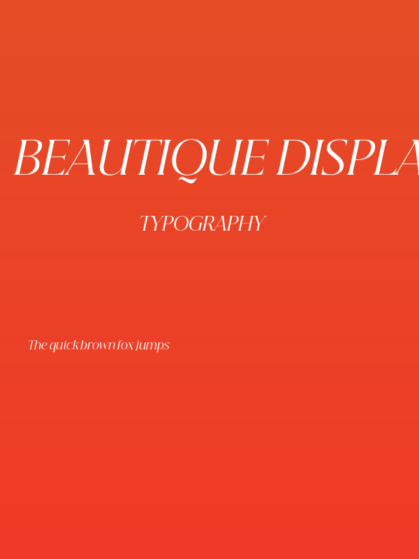Beautique Display Italic Poster