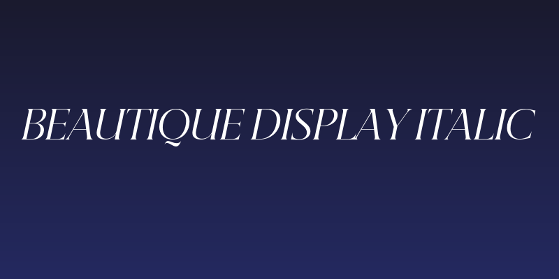 Beautique Display Italic Social Header