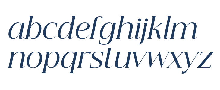 Beautique Display Italic Lowercase