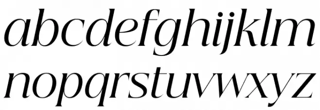 Beautique Display Italic Fuentes MINÚSCULAS
