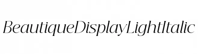 Beautique Display Light Italic  नि: शुल्क फ़ॉन्ट्स डाउनलोड