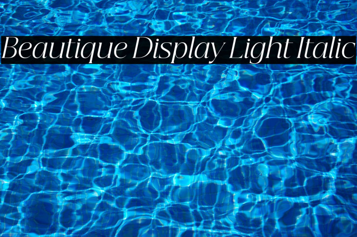Beautique Display Light Italic Example 1