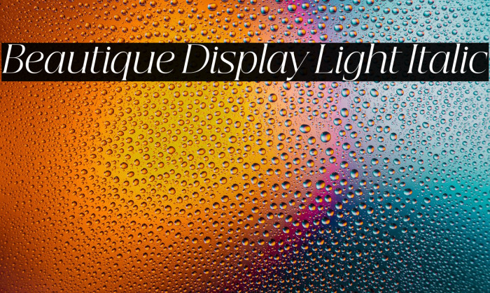 Beautique Display Light Italic Example 3