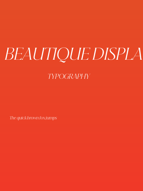 Beautique Display Light Italic Poster